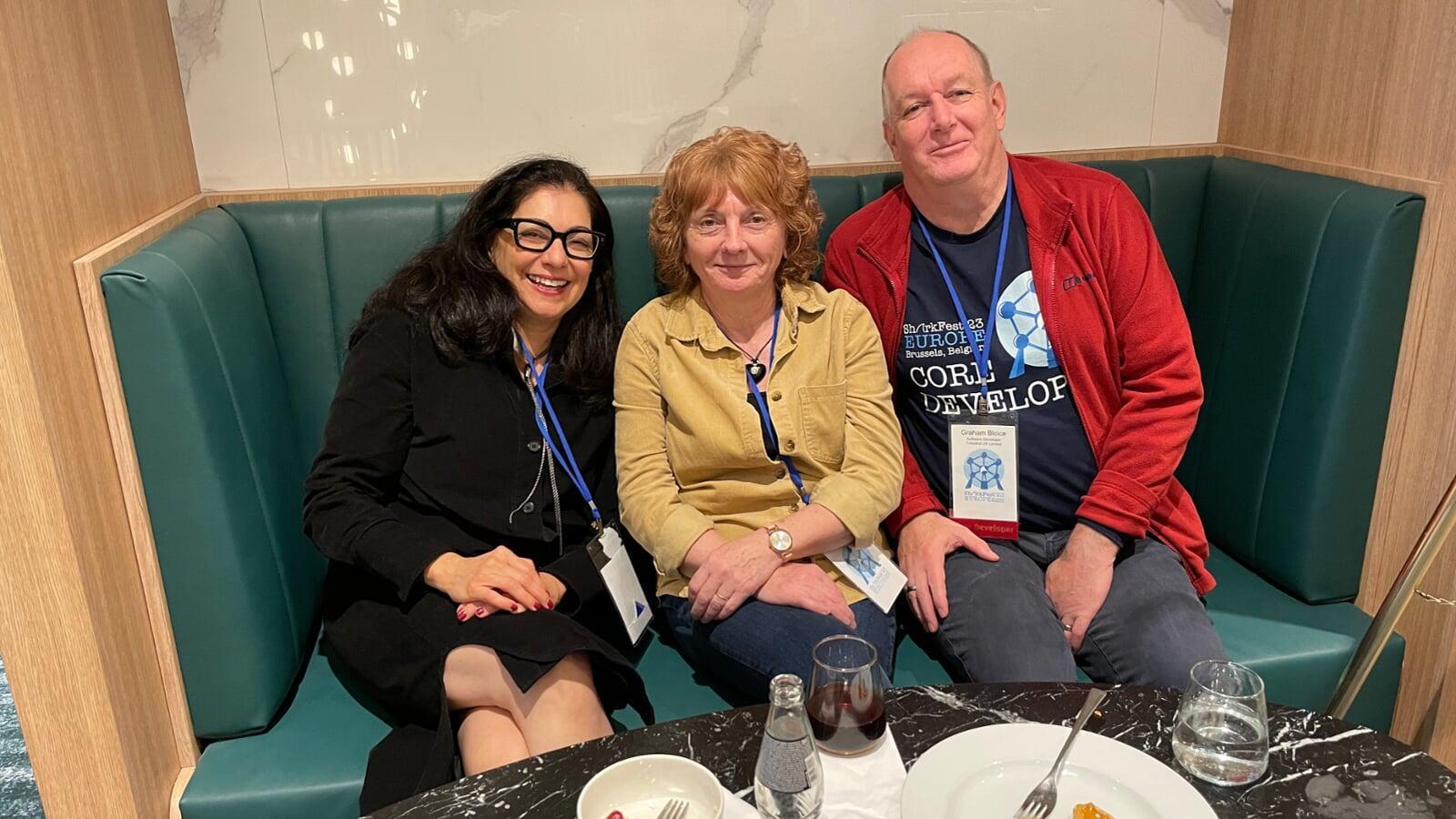 Sheri Najafi hanging out with Linda and Graham Bloice